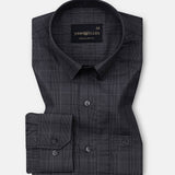 Santh Black Wales Check Cotton Shirt - John Ellies