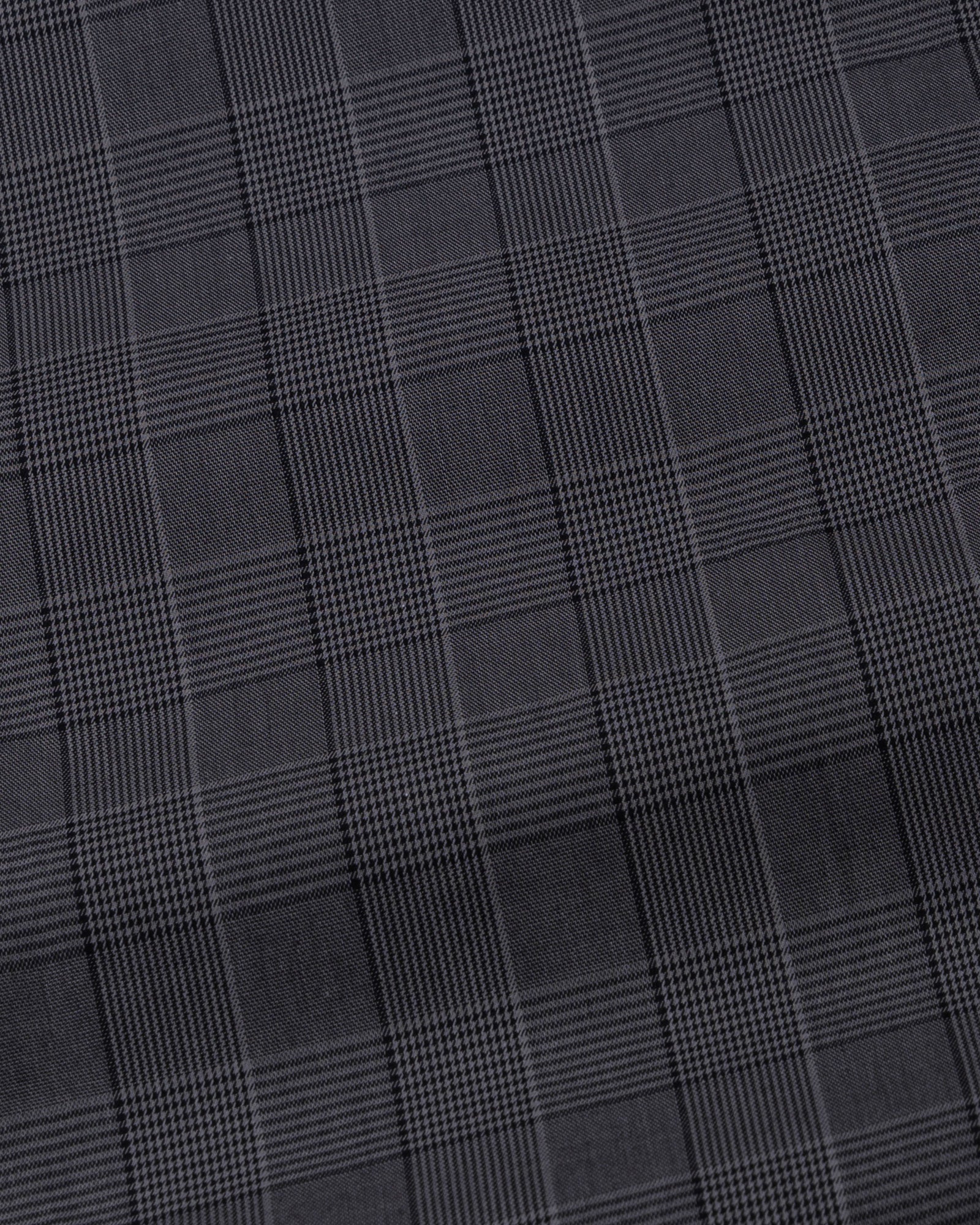 Santh Black Wales Check Cotton Shirt - John Ellies