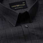 Santh Black Wales Check Cotton Shirt - John Ellies