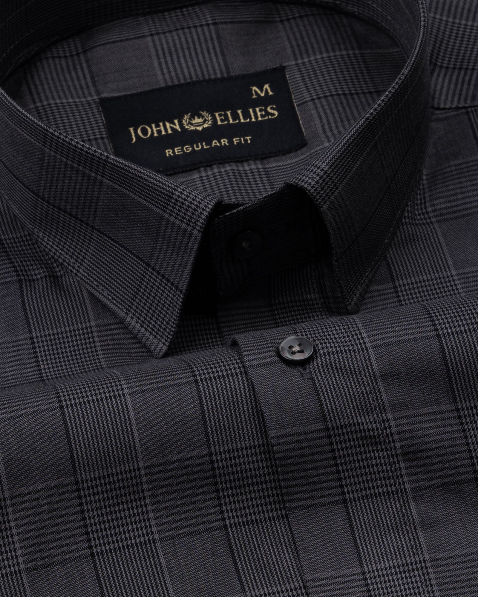 Santh Black Wales Check Cotton Shirt - John Ellies