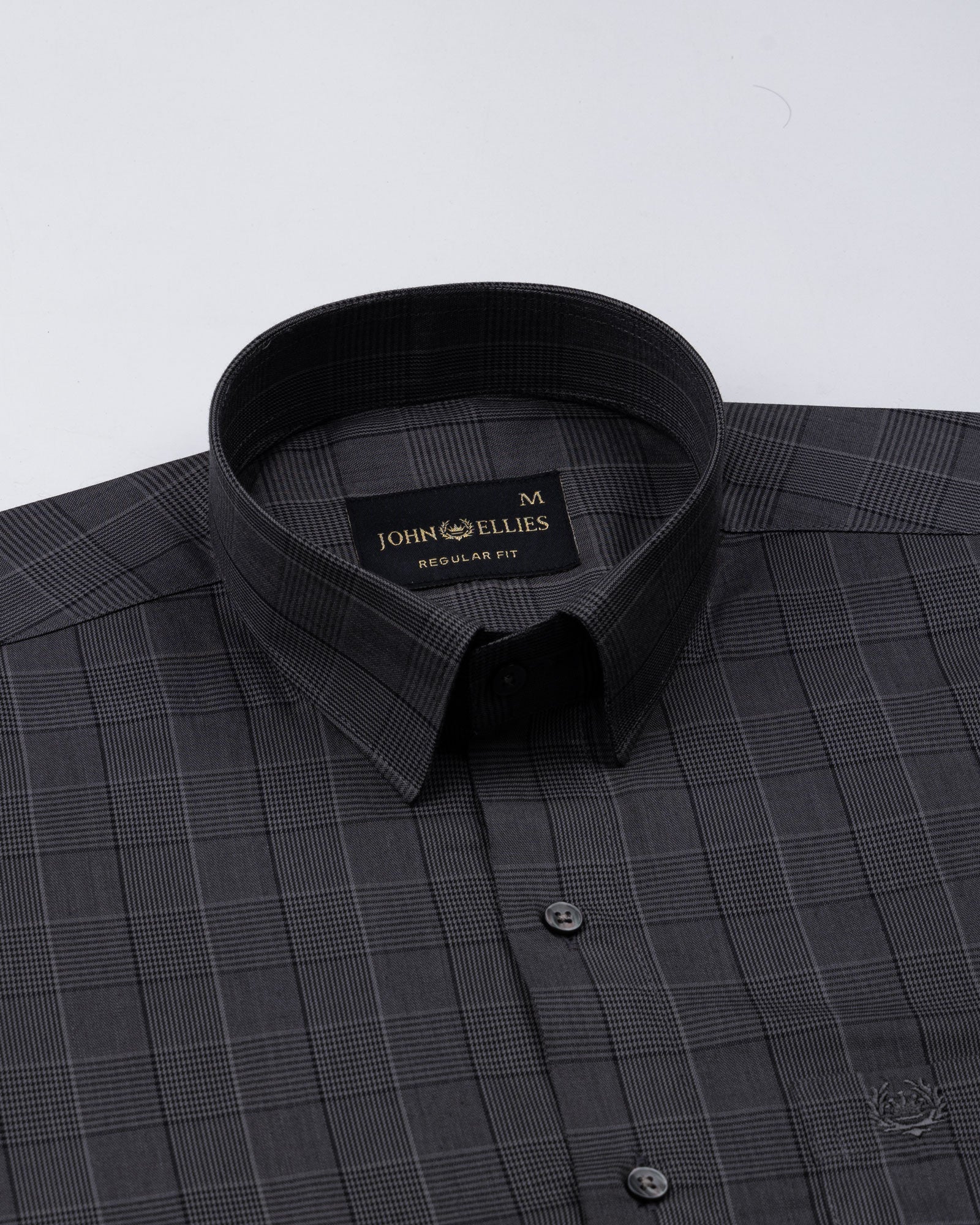 Santh Black Wales Check Cotton Shirt - John Ellies
