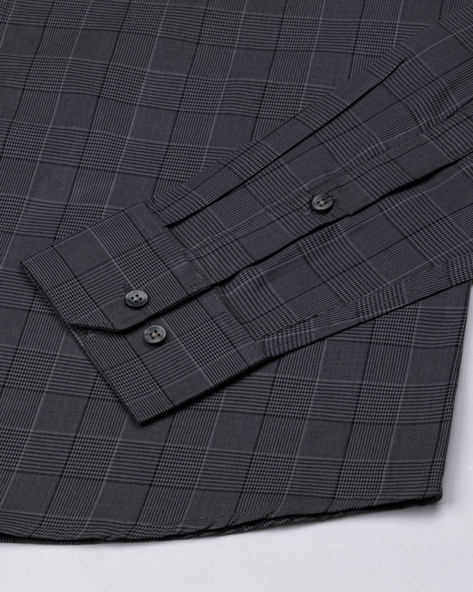 Santh Black Wales Check Cotton Shirt - John Ellies