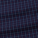 Santh Navy Blue Tattersall Check Cotton Shirt - John Ellies