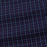 Santh Navy Blue Tattersall Check Cotton Shirt - John Ellies