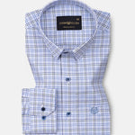 Santh White Tattersall Check Cotton Shirt - John Ellies