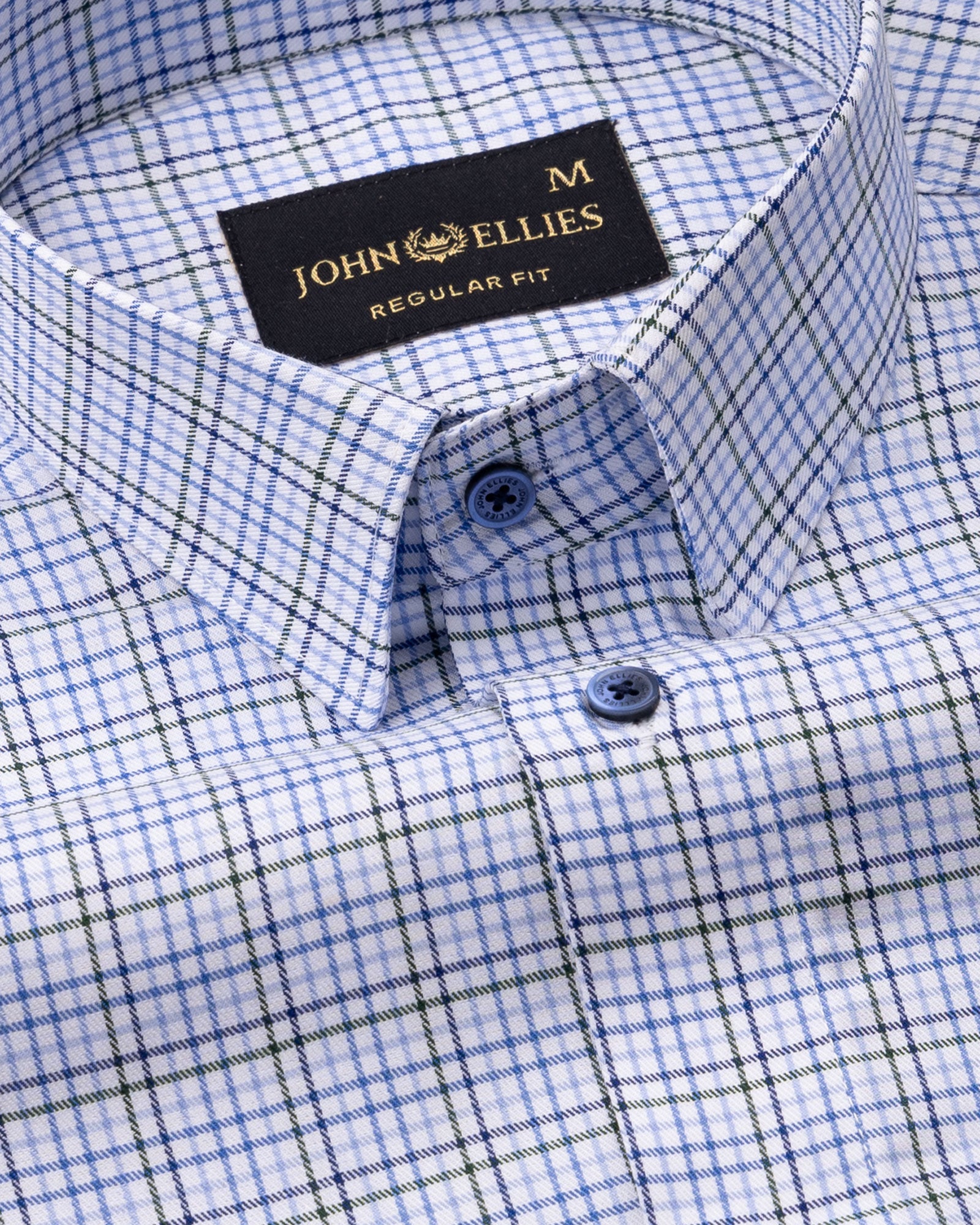 Santh White Tattersall Check Cotton Shirt - John Ellies
