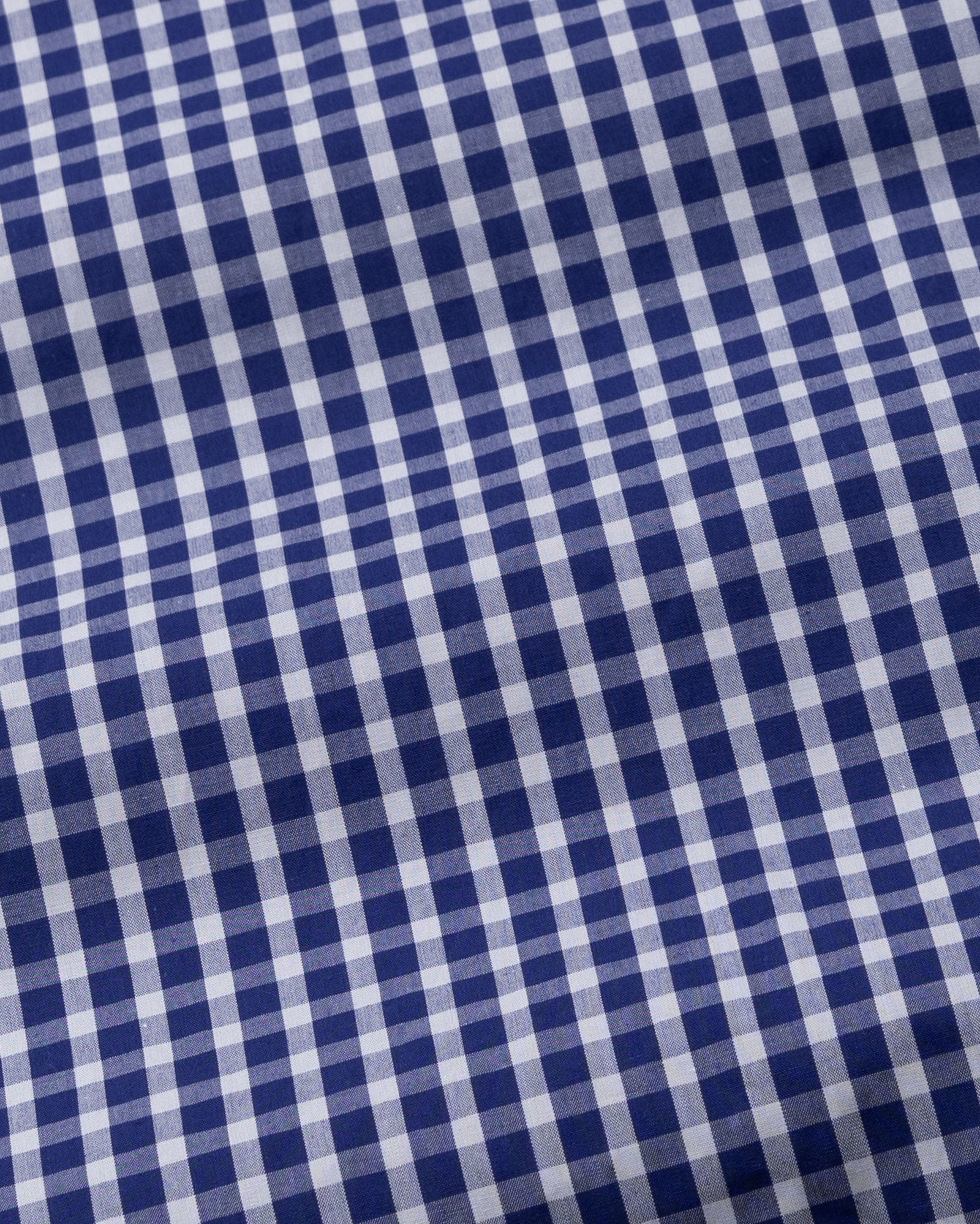 Santh Navy Blue & White Gingham Check Cotton Shirt - John Ellies