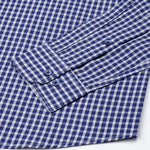 Santh Navy Blue & White Gingham Check Cotton Shirt - John Ellies