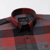 Santh Red & Black Buffalo Check Cotton Shirt - John Ellies