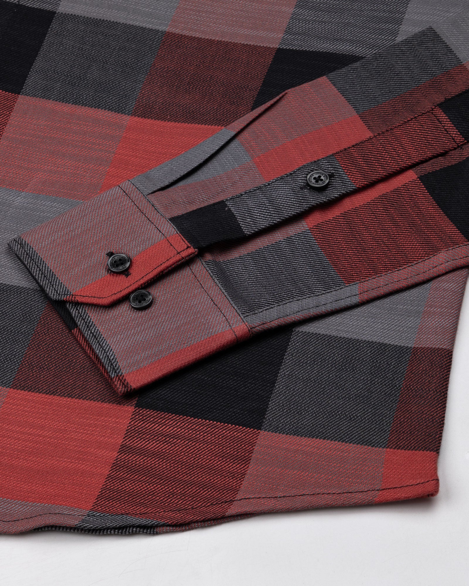 Santh Red & Black Buffalo Check Cotton Shirt - John Ellies
