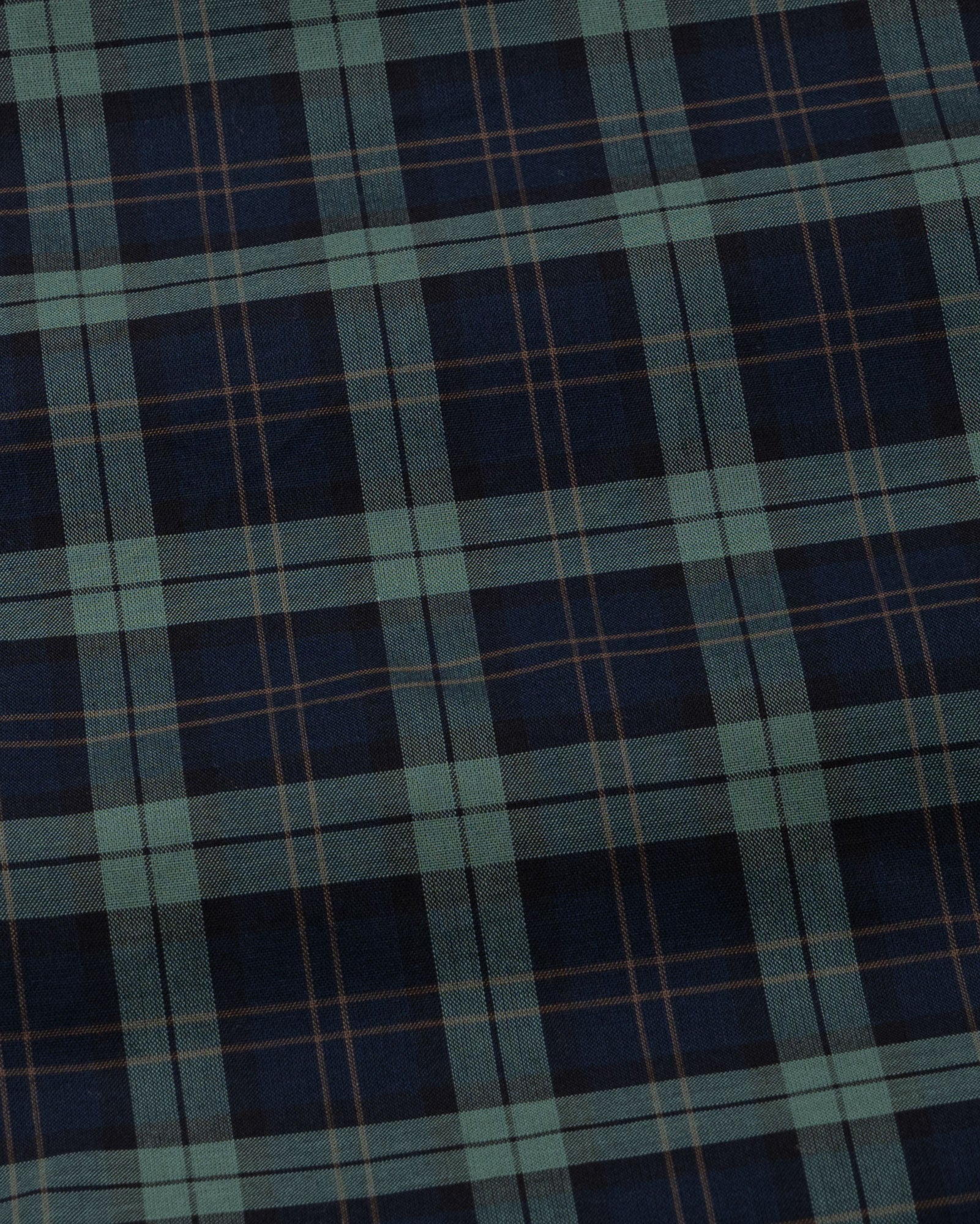 Santh Green & Navy Blue Tartan Check Cotton Shirt - John Ellies