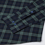 Santh Green & Navy Blue Tartan Check Cotton Shirt - John Ellies
