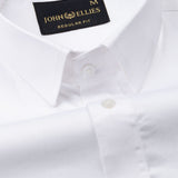 Rezos White Plain Premium Cotton Shirt - John Ellies