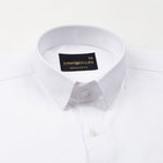 Rezos White Plain Premium Cotton Shirt - John Ellies