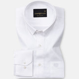 Rezos White Plain Premium Cotton Shirt