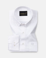 Rezos White Plain Premium Cotton Shirt