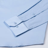 Rezos Sky Blue Plain Premium Cotton Shirt - John Ellies