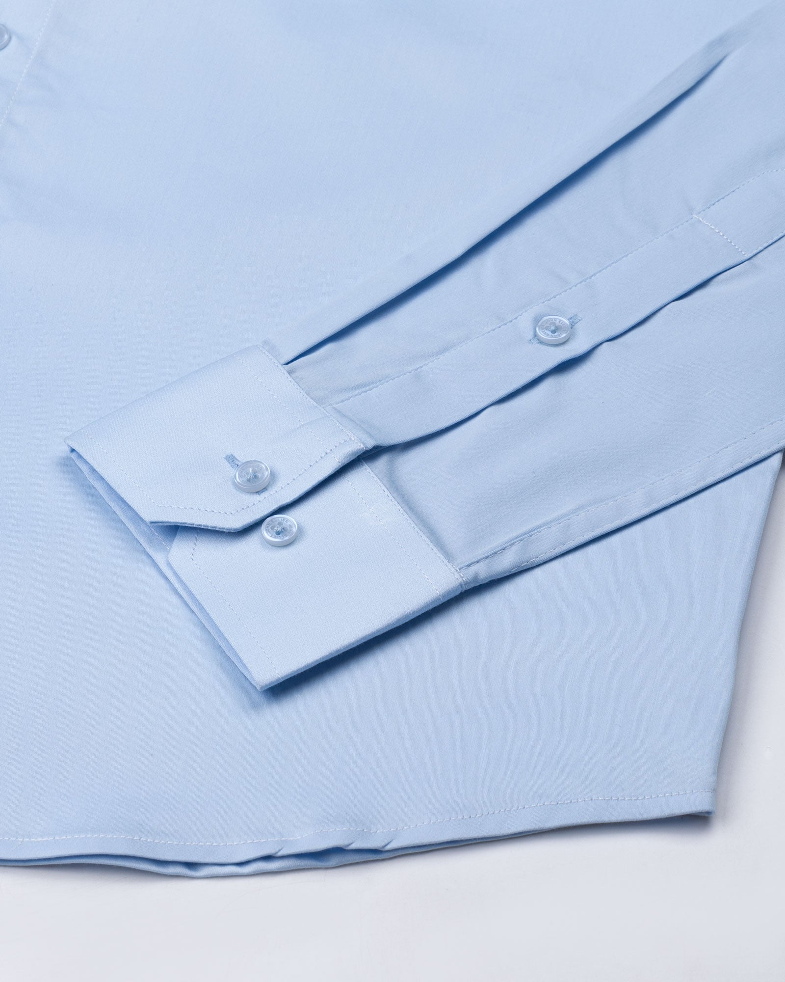 Rezos Sky Blue Plain Premium Cotton Shirt - John Ellies