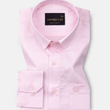 Rezos Pink Plain Premium Cotton Shirt - John Ellies