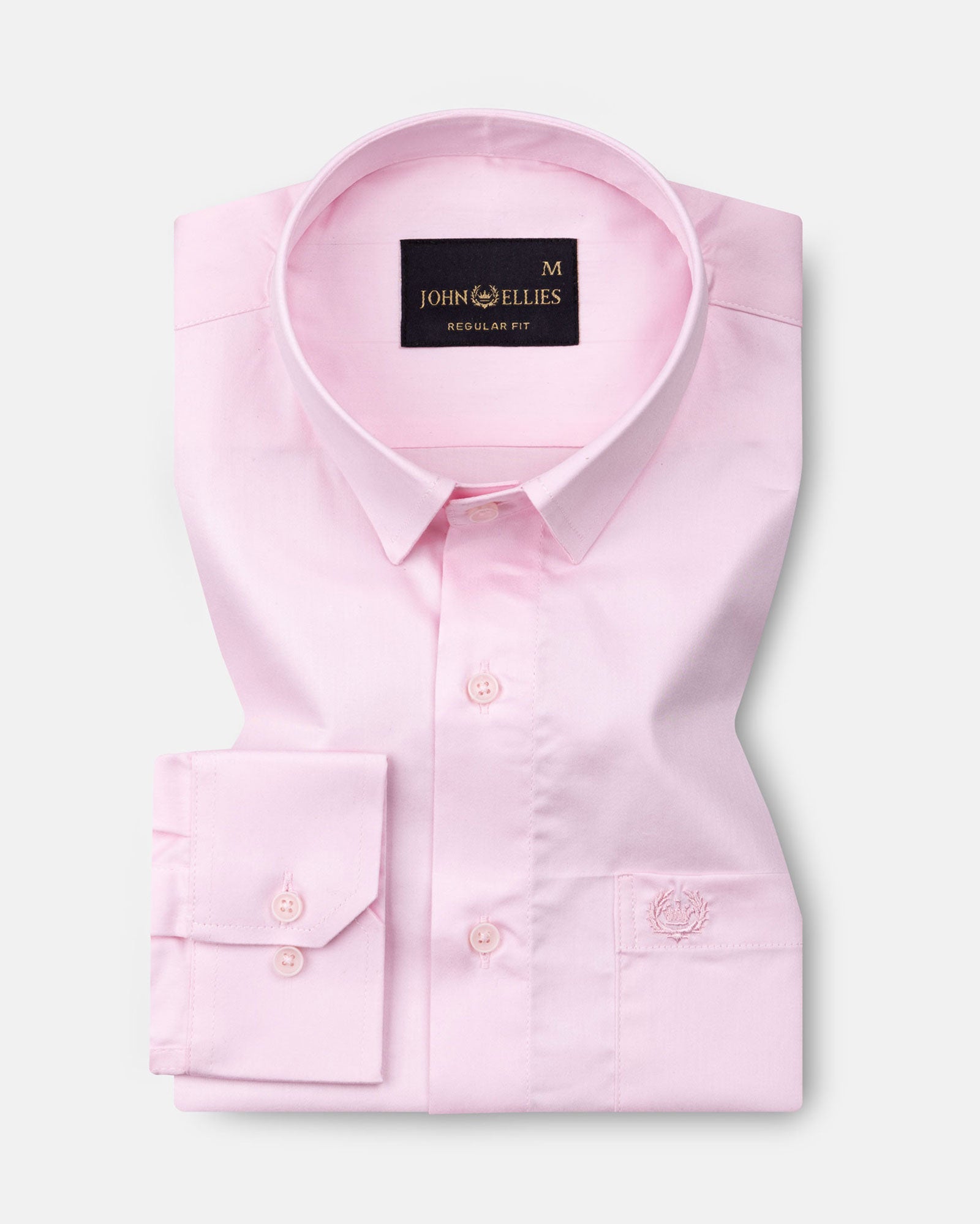 Rezos Pink Plain Premium Cotton Shirt - John Ellies