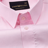 Rezos Pink Plain Premium Cotton Shirt - John Ellies