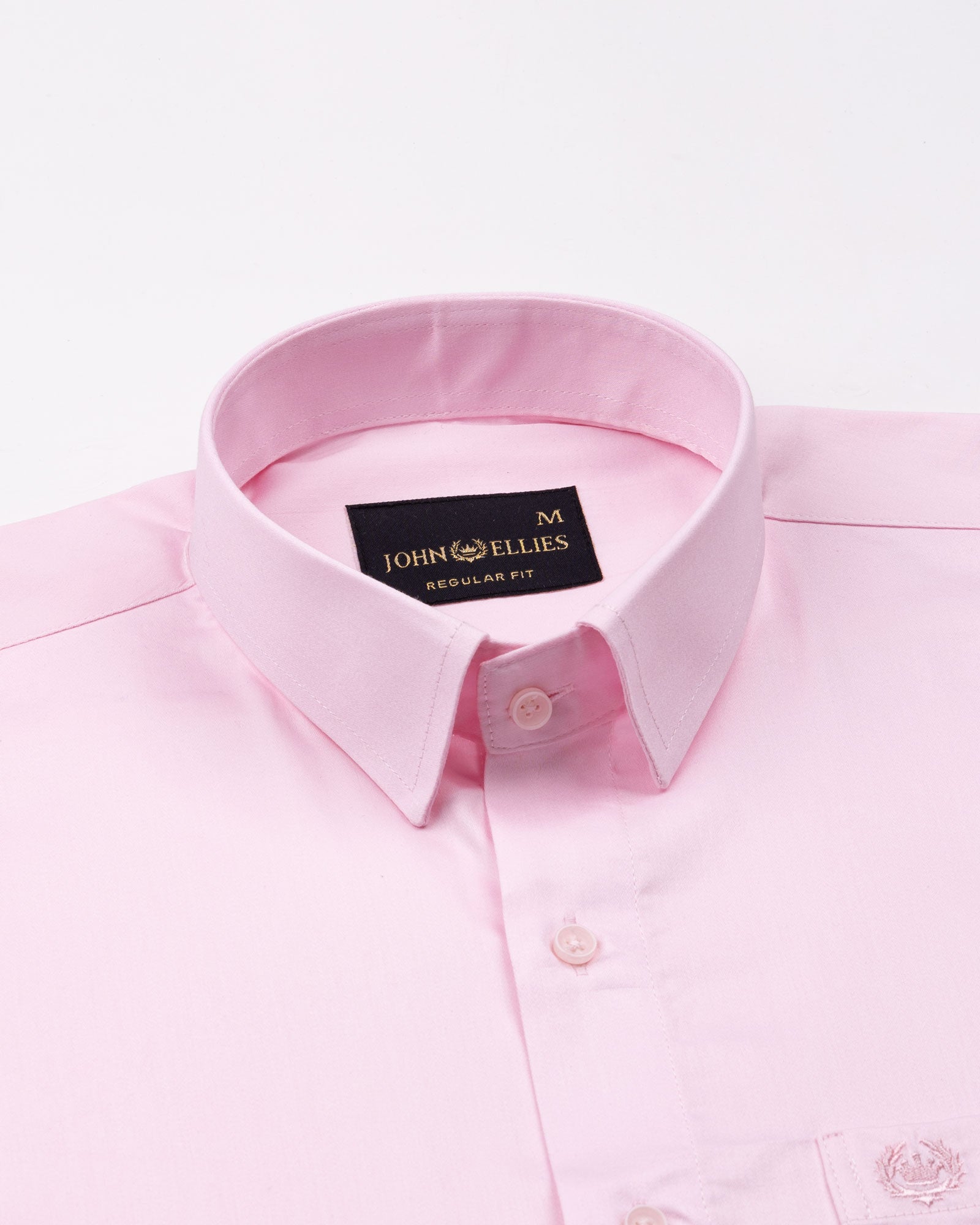 Rezos Pink Plain Premium Cotton Shirt - John Ellies