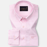 Rezos Pink Plain Premium Cotton Shirt
