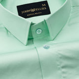 Rezos Lime Plain Premium Cotton Shirt - John Ellies