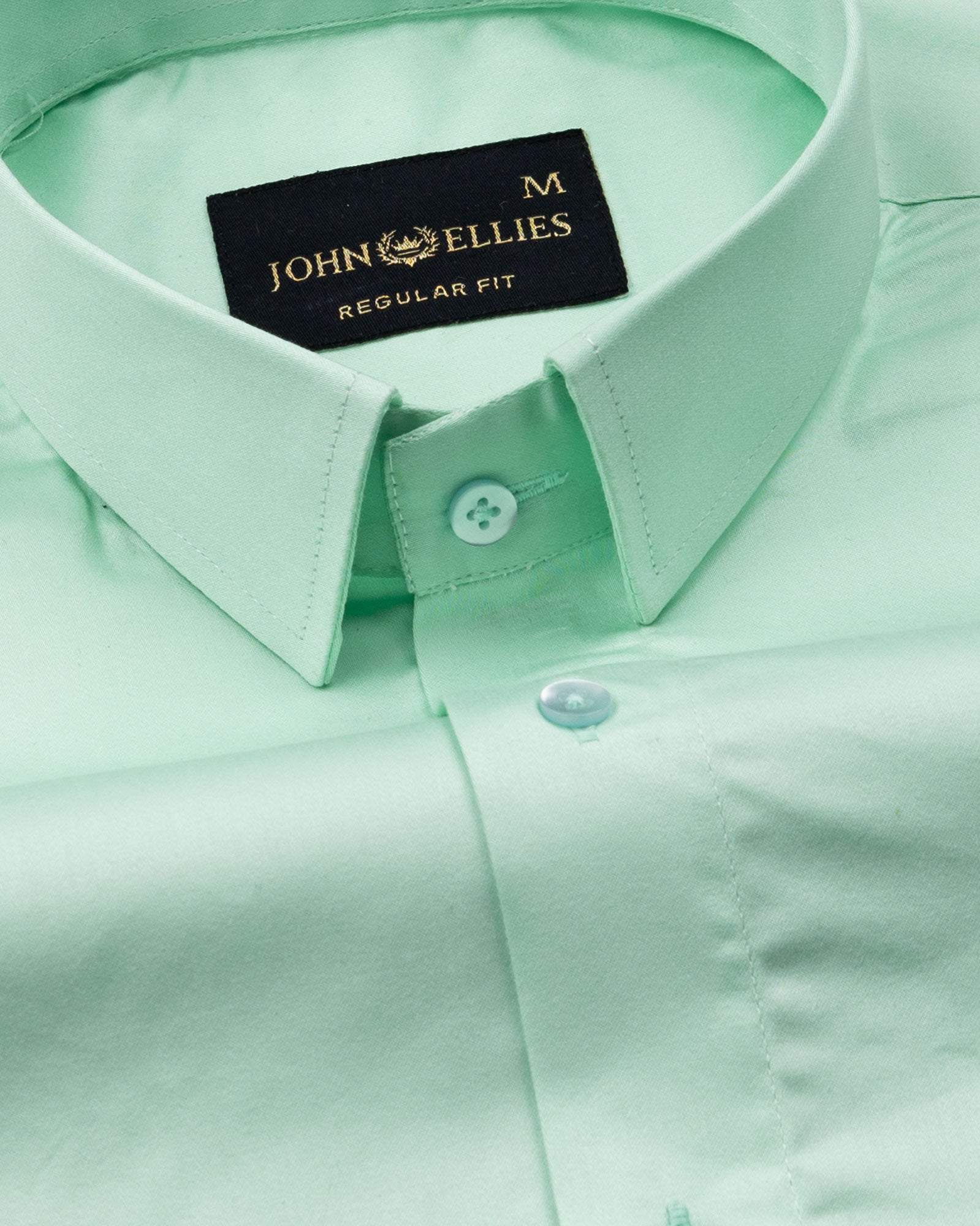 Rezos Lime Plain Premium Cotton Shirt - John Ellies