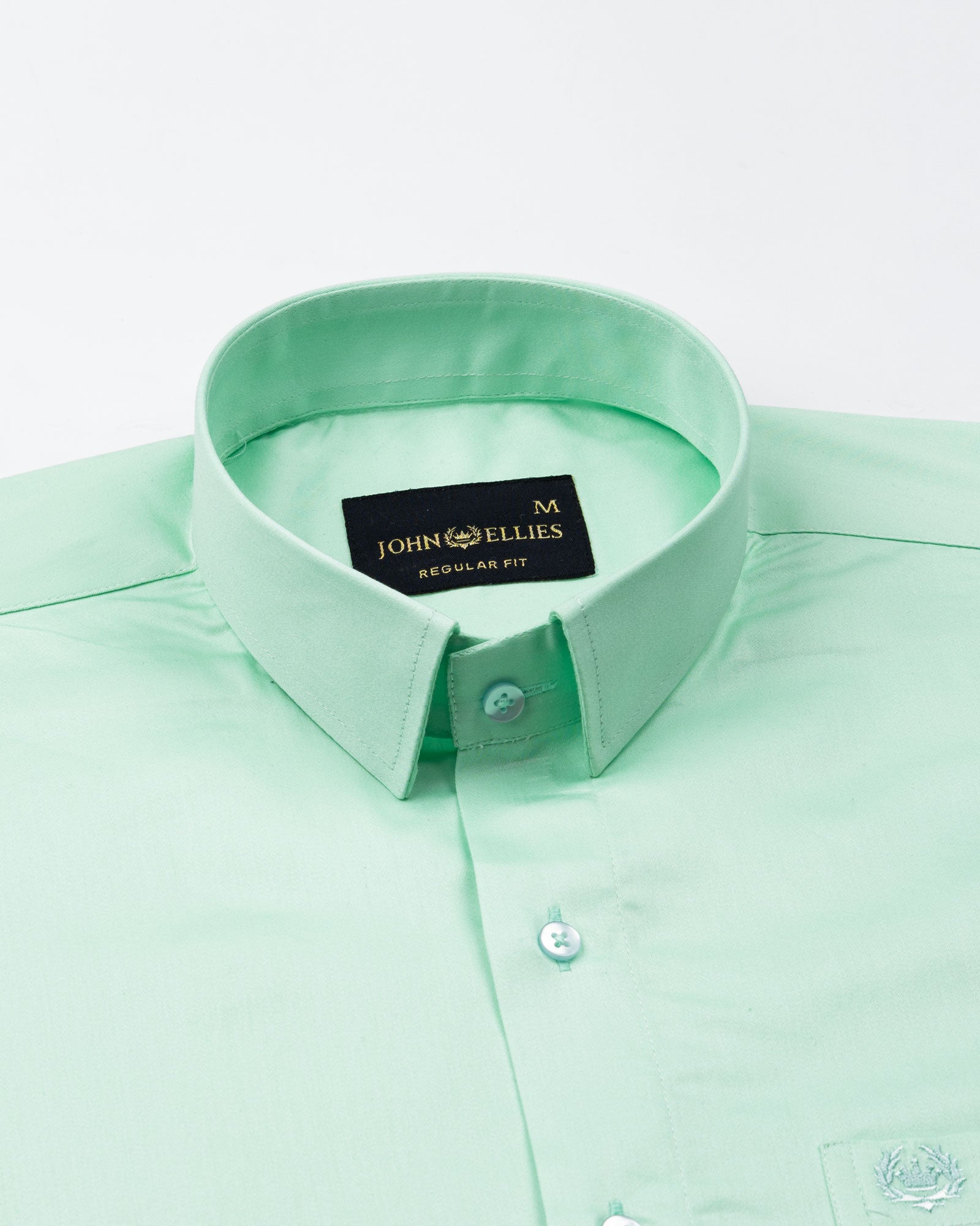 Rezos Lime Plain Premium Cotton Shirt - John Ellies