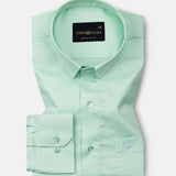 Rezos Lime Plain Premium Cotton Shirt - John Ellies
