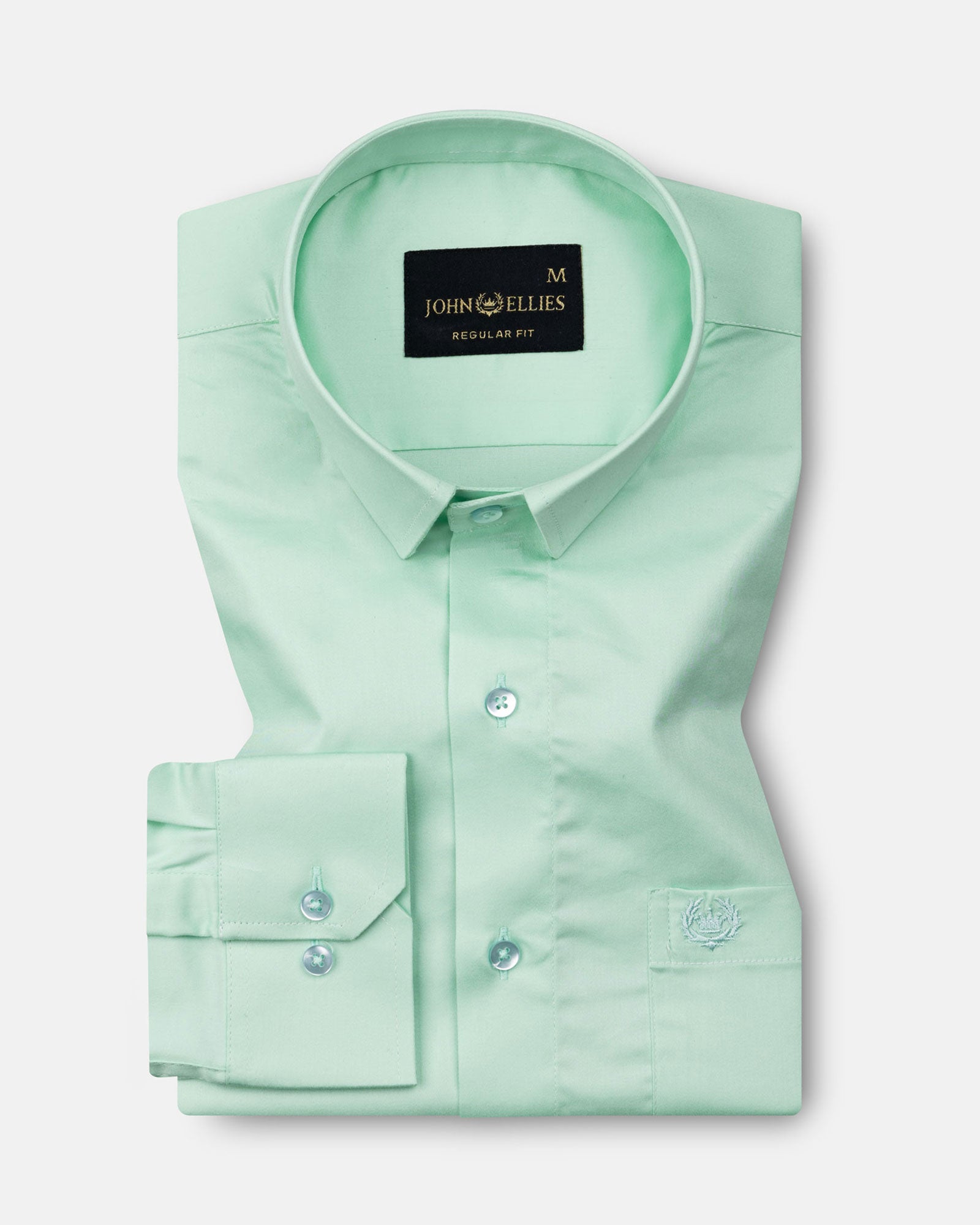 Rezos Lime Plain Premium Cotton Shirt - John Ellies