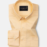 Rezos Yellow Plain Premium Cotton Shirt - John Ellies
