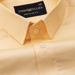 Rezos Yellow Plain Premium Cotton Shirt - John Ellies