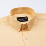 Rezos Yellow Plain Premium Cotton Shirt - John Ellies