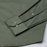Rezos Olive Plain Premium Cotton Shirt - John Ellies