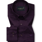 Rezos Purple Plain Premium Cotton Shirt - John Ellies