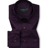 Rezos Purple Plain Premium Cotton Shirt - John Ellies