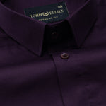 Rezos Purple Plain Premium Cotton Shirt - John Ellies