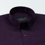 Rezos Purple Plain Premium Cotton Shirt - John Ellies