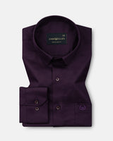 Rezos Purple Plain Premium Cotton Shirt
