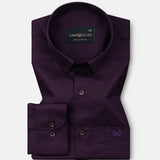 Rezos Purple Plain Premium Cotton Shirt