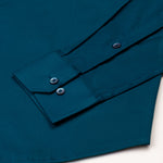 Rezos Teal Plain Premium Cotton Shirt - John Ellies