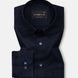 Rezos Navy Blue Plain Premium Cotton Shirt - John Ellies