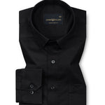Rezos Black Plain Premium Cotton Shirt - John Ellies