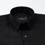 Rezos Black Plain Premium Cotton Shirt - John Ellies