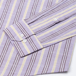Hervals Lavender Stripes Button Down Cotton Shirt - John Ellies