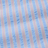 Hervals Sky Blue Stripes Button Down Cotton Shirt - John Ellies