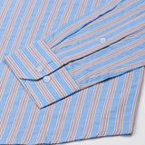 Hervals Sky Blue Stripes Button Down Cotton Shirt - John Ellies