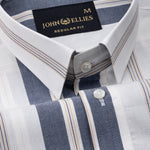 Hervals Grey Stripes Cotton Shirt - John Ellies